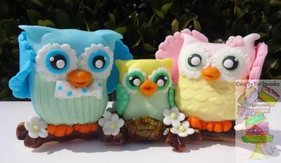Family Of Owls  - Cake by Yari 