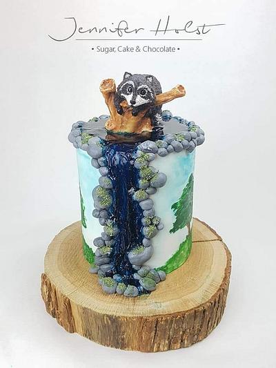 Raccoon Birthday Cake - Cake by Jennifer Holst • Sugar, Cake & Chocolate •