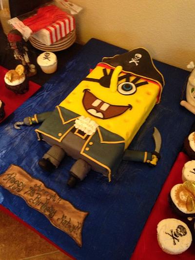Arrrgh! It's a Sponge Bob Pirate Cake!!  - Cake by beth78148