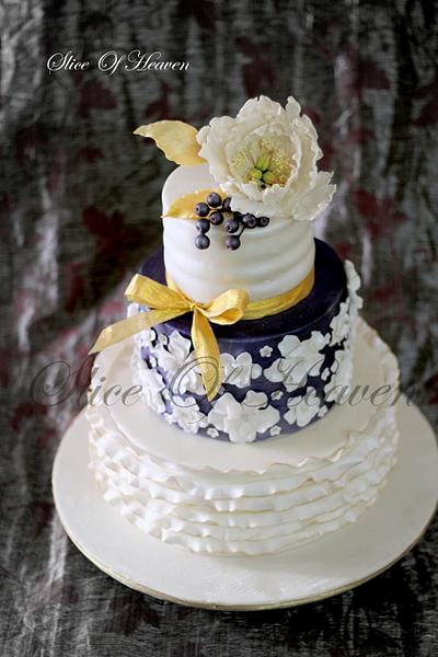Purple Radiance -Wedding Cake - Cake by Slice of Heaven By Geethu