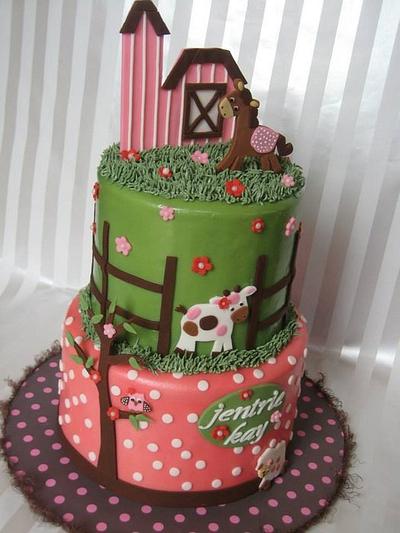 BABY GIRL FARMER CAKE - Cake by Molly Steffens
