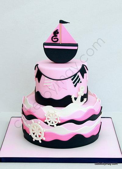 Girly Nautical Theme Cake - Cake by Cakes by Maylene