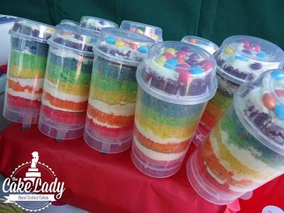 Rainbow Push Pop Cakes - Cake by The Cake Lady
