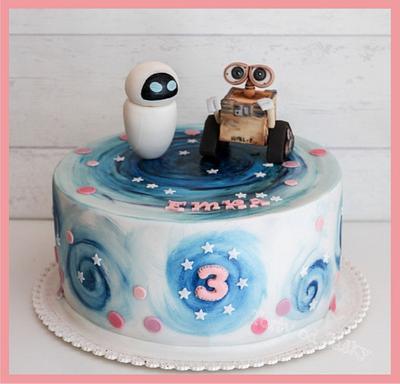 Wall-e & Eva for little Ema - Cake by cakebysaska