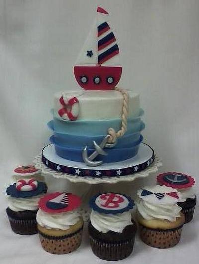 Nautical Baby Shower - Cake by Cheryl's Creative Cakery