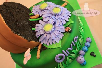 Flower Pot Bugs :)  - Cake by Centerpiece Cakes By Steph