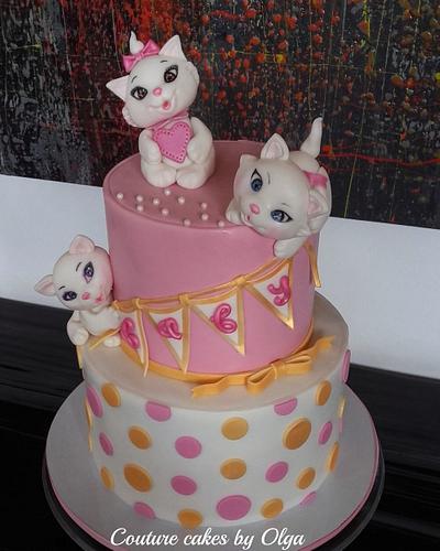 Kittens baby shower cake - Cake by Couture cakes by Olga
