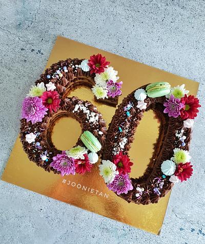 60th Cream Tart  - Cake by Joonie Tan