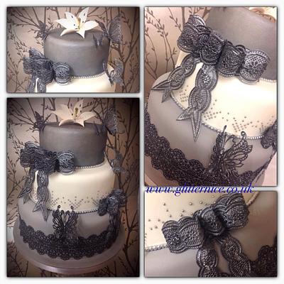 Ribbons & Bows, Butterflies & Lace - Cake by Alli Dockree