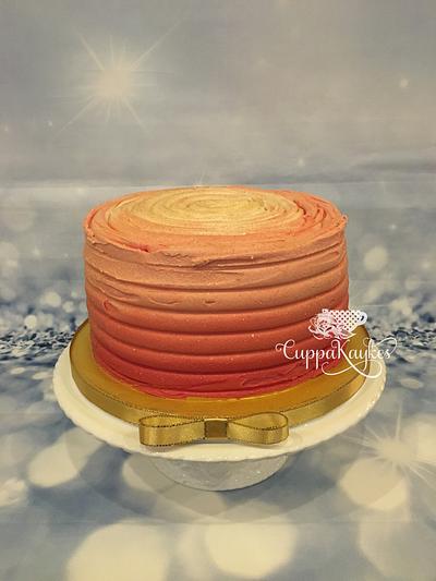 Five-layer ombré buttercream cake - Cake by Kay Cassady