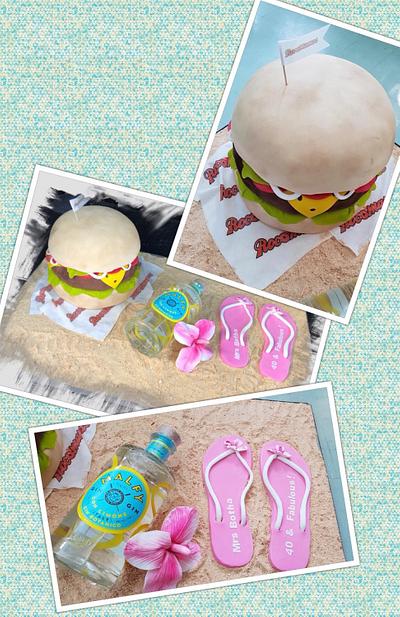 Burger and gin cake - Cake by Rhona