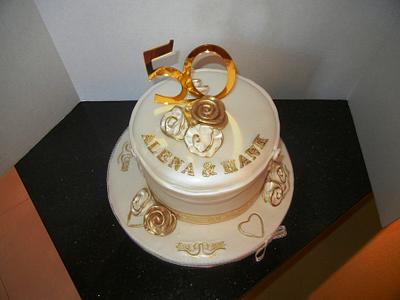 50th Wedding Anniversary - Cake by Fun Fiesta Cakes  