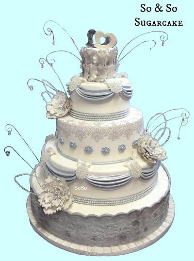 Silver Wedding - Cake by Sonia Parente