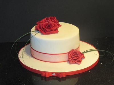ruby roses anniversary  - Cake by d and k creative cakes