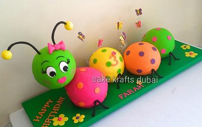 3D Caterpillar cake  - Cake by Vinita Lobo