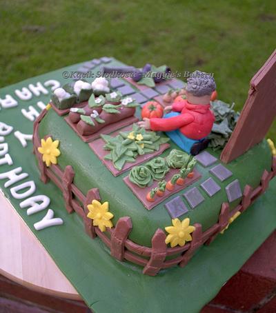 Charlie's Allotment cake - Gardener Cake - Cake by Maggies Cakes Bangor 