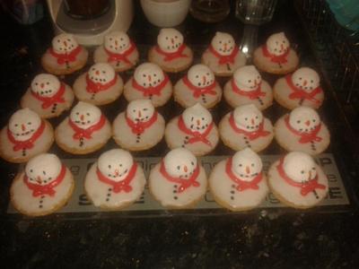 melted snowman cookies - Cake by Sharon collins