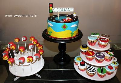 Cars theme dessert table - Cake by Sweet Mantra Homemade Customized Cakes Pune