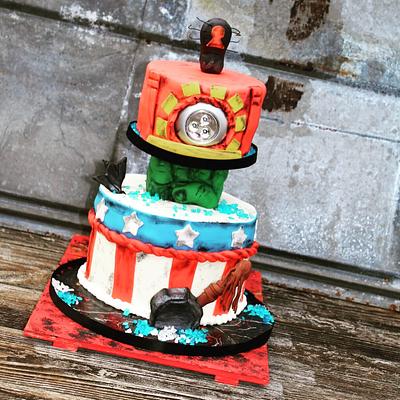 Avengers Cake  - Cake by QuilliansGrill