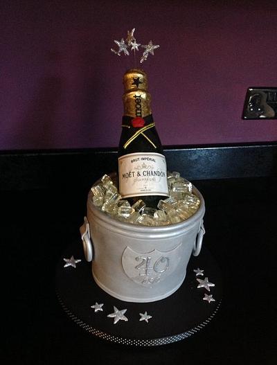 Champagne bucket cake - Cake by Andrias cakes scarborough