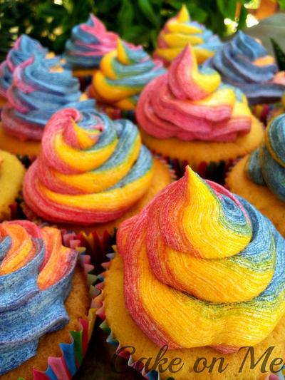 Rainbow cupcakes - Cake by Cake on Me