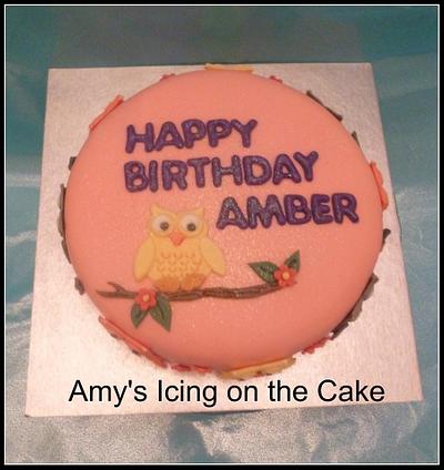 Gluten Free Owl Birthday Cake - Cake by Amy's Icing on the Cake
