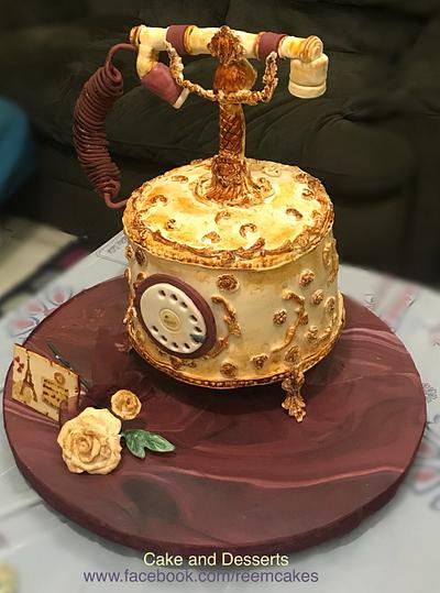 old telephone - Cake by reemabdo