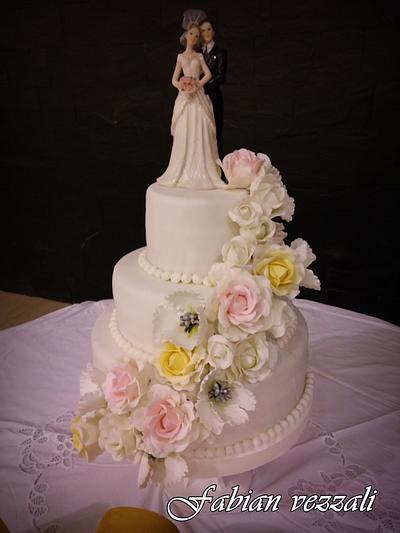 flowers wedding cake - Cake by fabian vezzali
