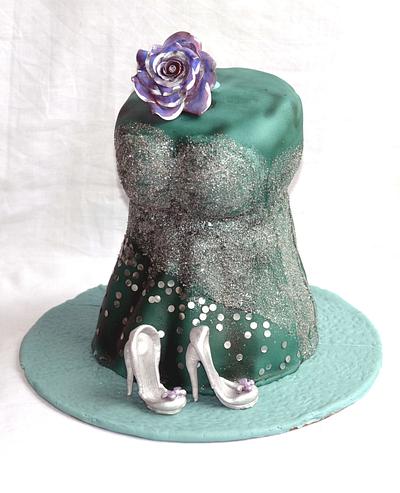 Woman dress inspired cake - Cake by Aarthi