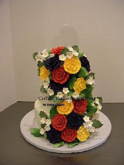 Roses wedding cake - Cake by Evelyn Vargas
