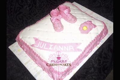 cake with shoes for baby shower - Cake by SUGARScakecupcakes