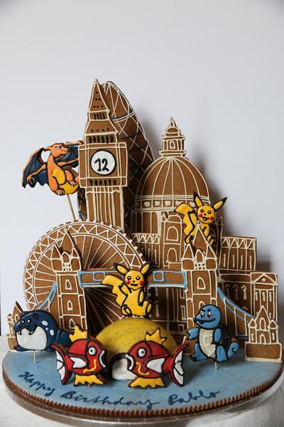Pokemon in London - Cake by Sayitwithginger