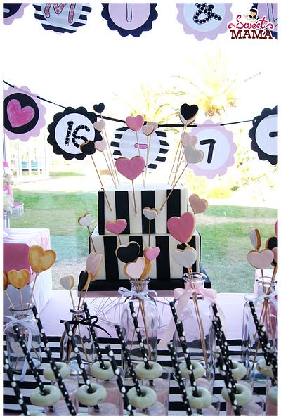 Pink&Black Wedding Sweet Table - Cake by Soraya Sweetmama