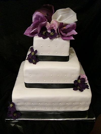 3 Tiered Mixed Flowers - Cake by Amanda