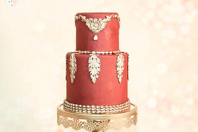Red & gold - Cake by azhaar