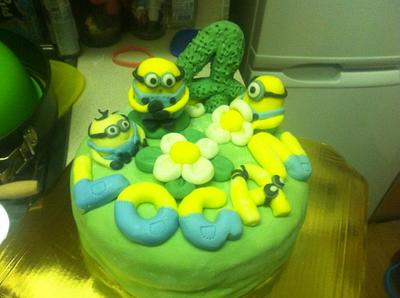 Minion 4th Birthday - Cake by Gemma