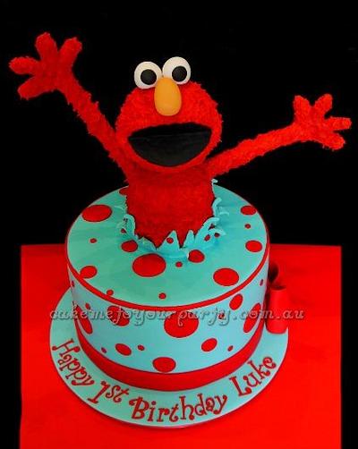 Elmo Jumping Out Of The Cake - Cake by Leah Jeffery- Cake Me To Your Party