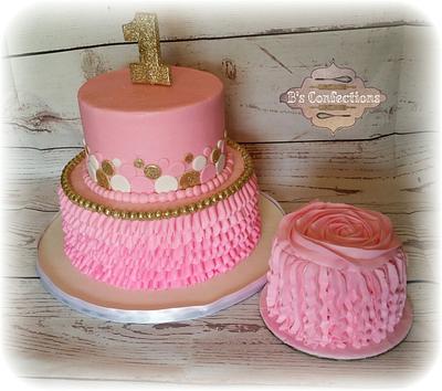 Pink and gold - Cake by bconfections