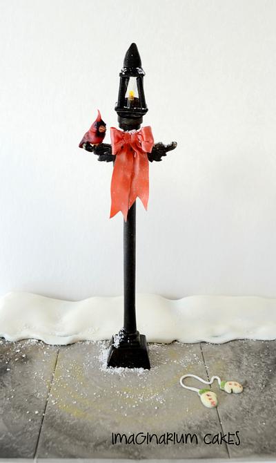 A Lamppost to Light the Way in Frostington - Cake by Imaginarium Cakes