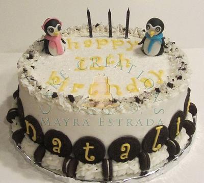 Oreos & Penguins - Cake by Cake Creations by ME - Mayra Estrada