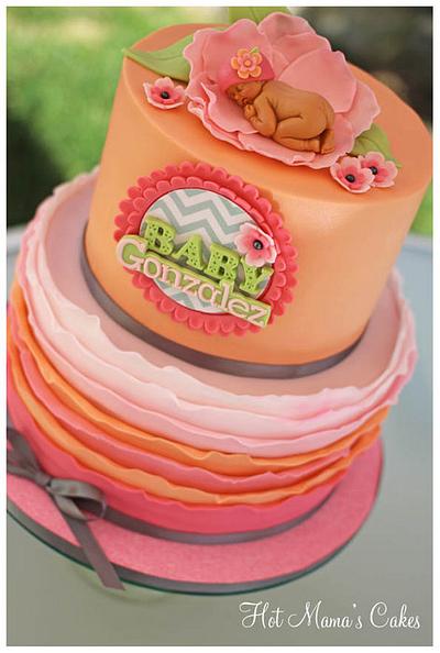Sweet Peach Baby Girl - Cake by Hot Mama's Cakes