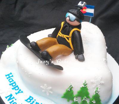 Snowboarder Cake - Cake by The Rosehip Bakery