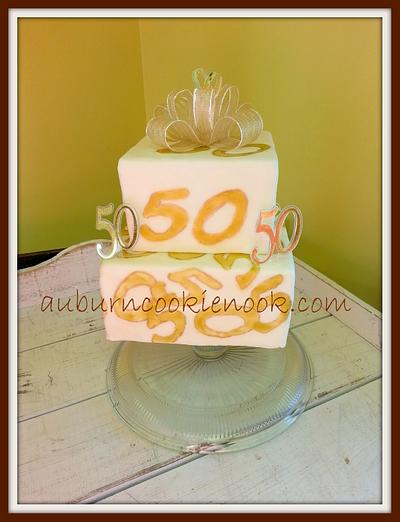 Golden Anniversary - Cake by Cookie Nook