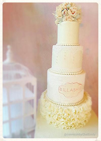 Lace and love  wedding cake - Cake by Cakestyle by Emily