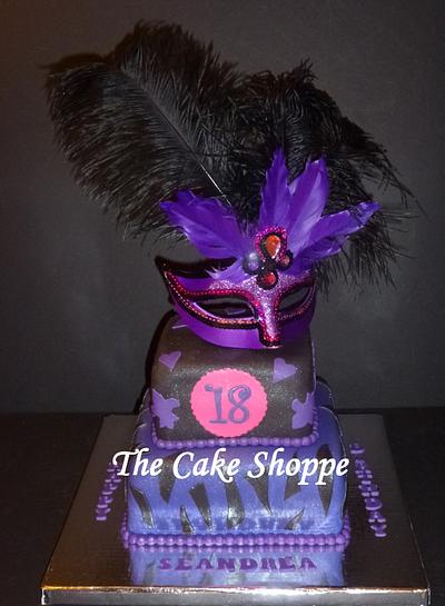 Mardi Gras themed cake - Cake by THE CAKE SHOPPE