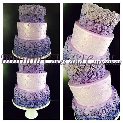 buttercream wedding cake - Cake by Mmmm cakes and cupcakes