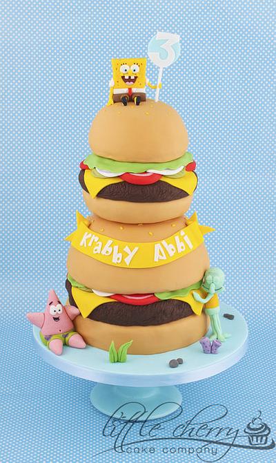 Krabby Patty Tower Spongebob Cake - Cake by Little Cherry
