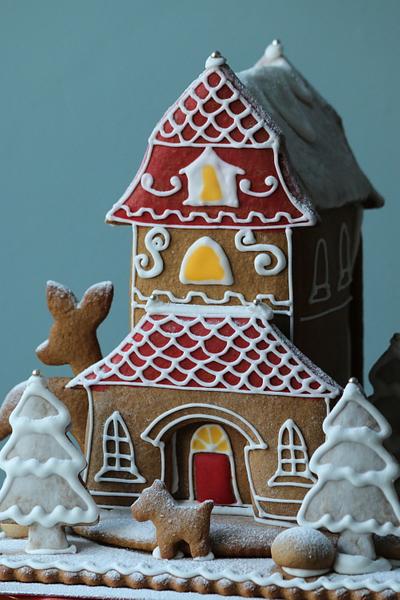 Christmas gingerbread house - Cake by Sayitwithginger