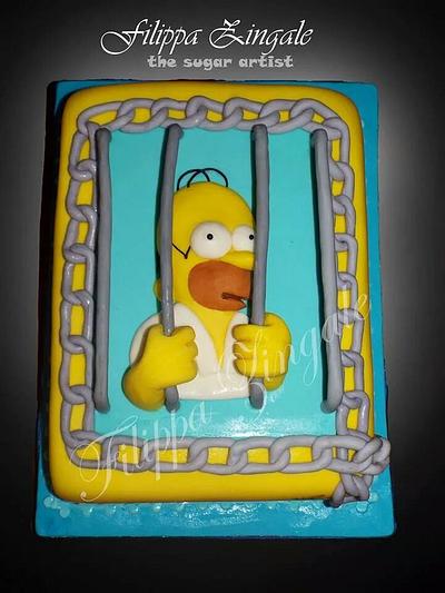 Bachelorette party in style simpson   - Cake by filippa zingale