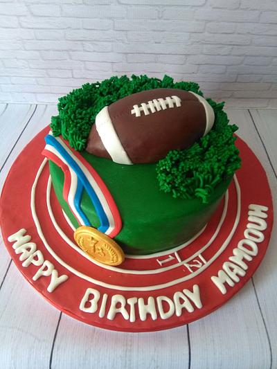 American football cake - Cake by Tulipcake4